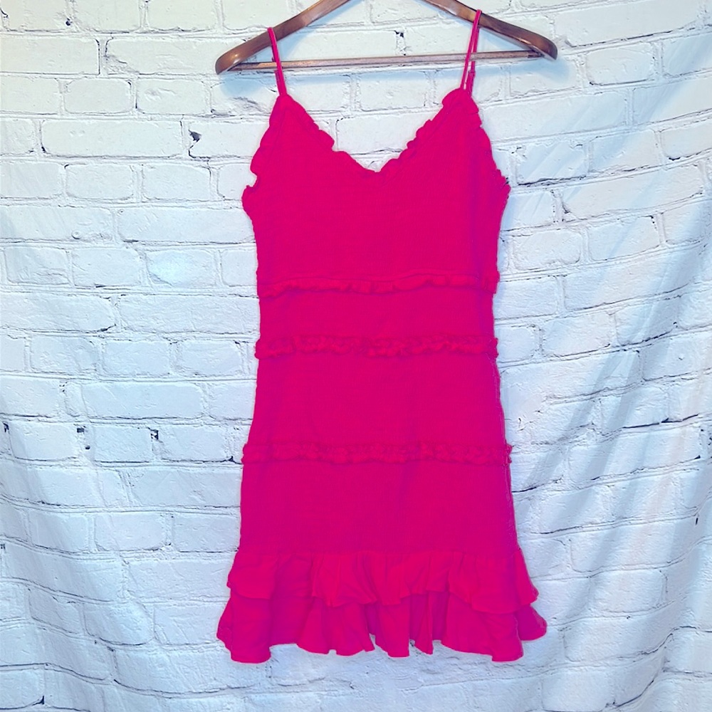 Karlie Pink Spaghetti Strap Dress Size Large Excellent Condition